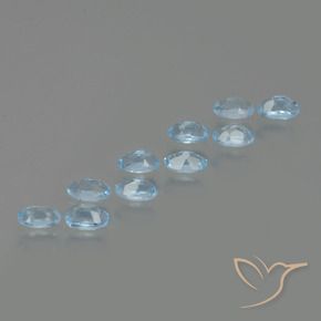 3.08 ct natürliche Himmerlblau Topas-Edelsteine, Oval, VS