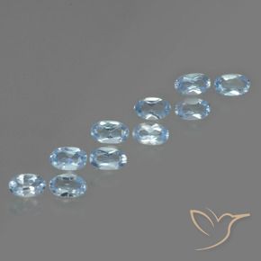 2.75 ct natürliche Swiss Blue Topas-Edelsteine, Oval, VS