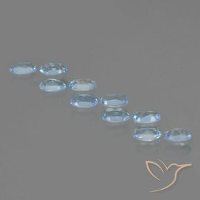 2.75 ct natürliche Swiss Blue Topas-Edelsteine, Oval, VS