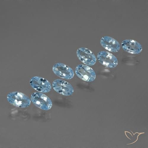 3.10ctw Natürlicher Himmerlblau Topas, Oval, VS