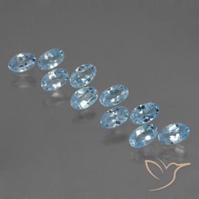 3.10 ct natürliche Himmerlblau Topas-Edelsteine, Oval, VS