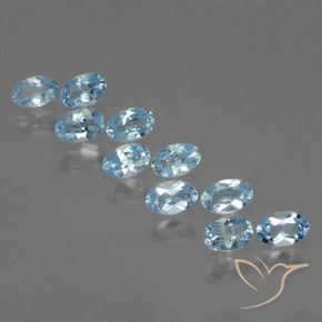 2.90 ct natürliche Himmerlblau Topas-Edelsteine, Oval, VS