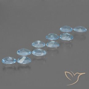 2.90 ct natürliche Himmerlblau Topas-Edelsteine, Oval, VS