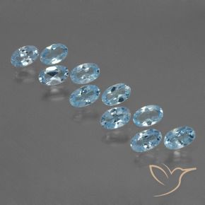 3.22 ct natürliche Himmerlblau Topas-Edelsteine, Oval, VS