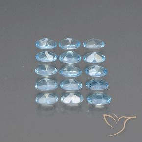 3.89 ct natürliche Swiss Blue Topas-Edelsteine, Oval, VS