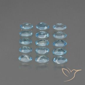 4.33 ct natürliche Swiss Blue Topas-Edelsteine, Oval, VS