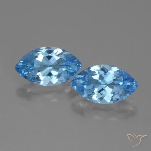 7.86ctw Natürlicher Swiss Blue Topas, Marquise, VVS-VS