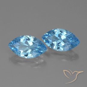 7.86 ct natürliche Swiss Blue Topas-Edelsteine, Marquise, VVS-VS