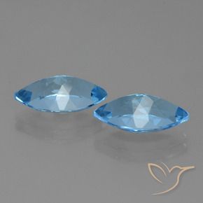 7.86 ct natürliche Swiss Blue Topas-Edelsteine, Marquise, VVS-VS