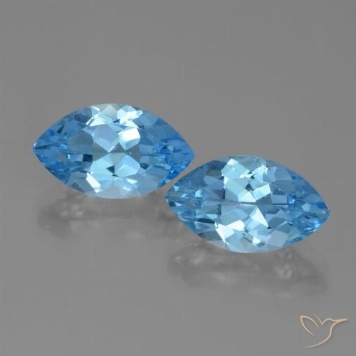 8.76ctw Natürlicher Swiss Blue Topas, Marquise, VVS-VS