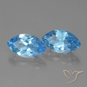 8.76 ct natürliche Swiss Blue Topas-Edelsteine, Marquise, VVS-VS
