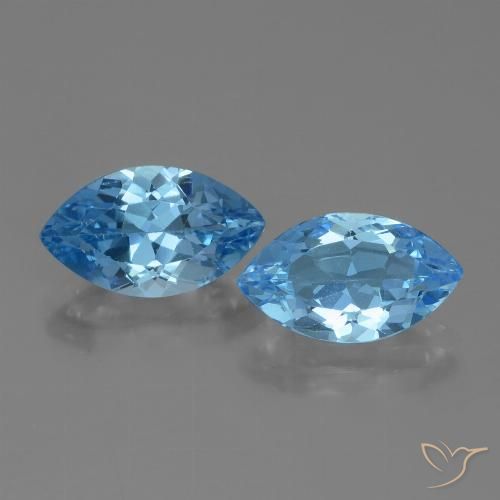 7.74ctw Natürlicher Swiss Blue Topas, Marquise, VVS-VS