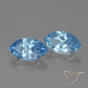 8.21 ct natürliche Swiss Blue Topas-Edelsteine, Marquise, VVS