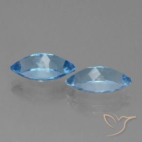 8.21 ct natürliche Swiss Blue Topas-Edelsteine, Marquise, VVS