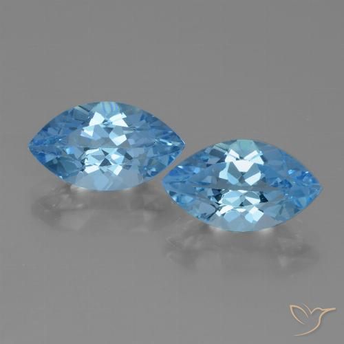 8.11ctw Natürlicher Swiss Blue Topas, Marquise, VVS