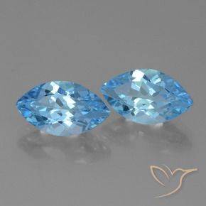 8.11 ct natürliche Swiss Blue Topas-Edelsteine, Marquise, VVS