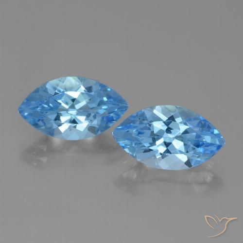 7.76ctw Natürlicher Swiss Blue Topas, Marquise, VVS-VS