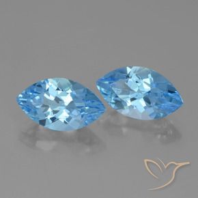 7.76 ct natürliche Swiss Blue Topas-Edelsteine, Marquise, VVS-VS
