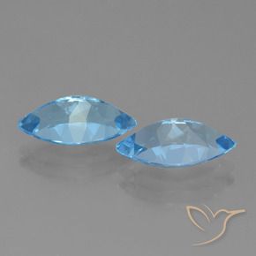 7.76 ct natürliche Swiss Blue Topas-Edelsteine, Marquise, VVS-VS