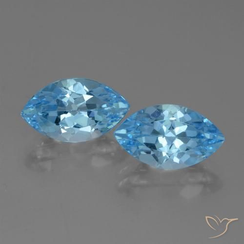 8.77ctw Natürlicher Swiss Blue Topas, Marquise, VVS-VS