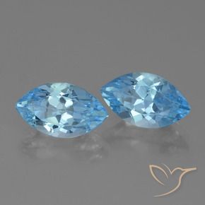 8.77 ct natürliche Swiss Blue Topas-Edelsteine, Marquise, VVS-VS
