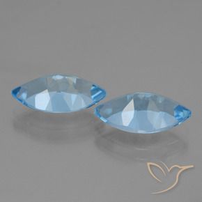 8.10 ct natürliche Swiss Blue Topas-Edelsteine, Marquise, VVS
