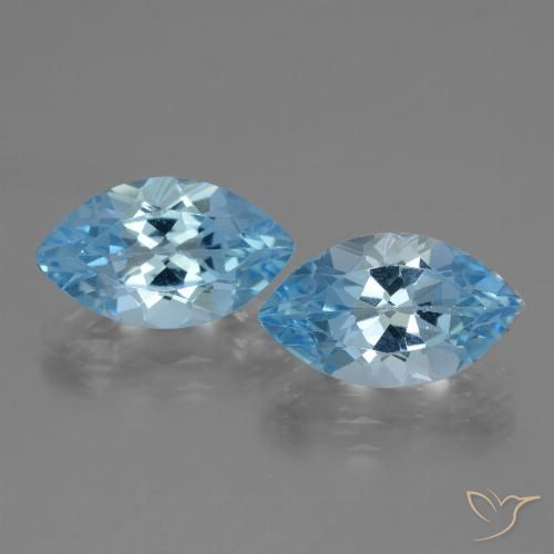8.21ctw Natürlicher Swiss Blue Topas, Marquise, VVS