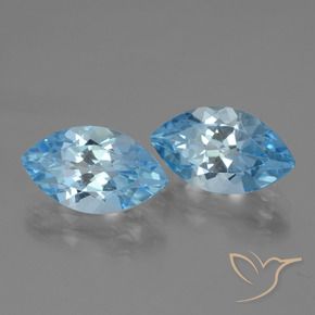 8.21 ct natürliche Swiss Blue Topas-Edelsteine, Marquise, VVS