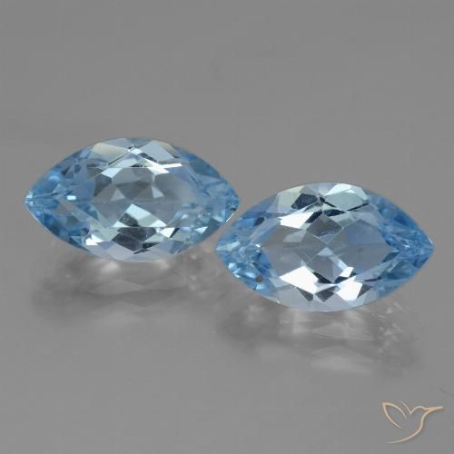 8.19ctw Natürlicher Himmerlblau Topas, Marquise, VVS-VS