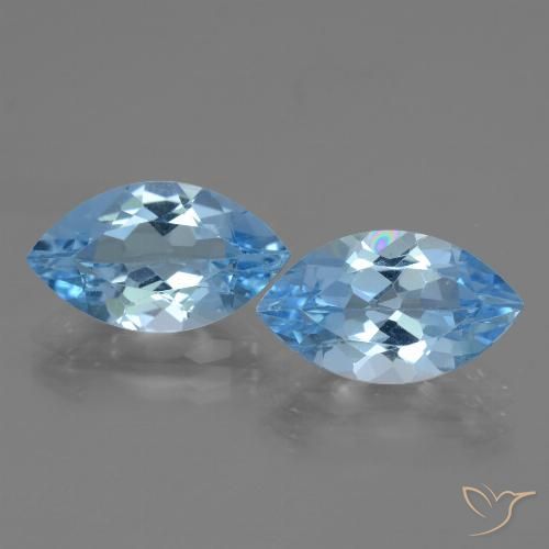 7.68ctw Natürlicher Himmerlblau Topas, Marquise, VVS-VS