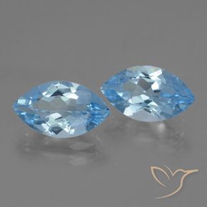 7.68 ct natürliche Himmerlblau Topas-Edelsteine, Marquise, VVS-VS