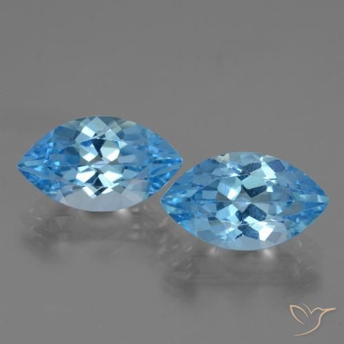 8.81ctw Natürlicher Swiss Blue Topas, Marquise, VVS-VS