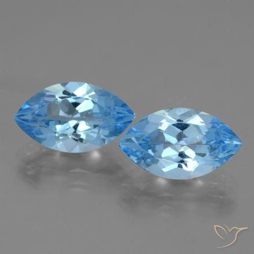 8.28ctw Natürlicher Swiss Blue Topas, Marquise, VVS-VS