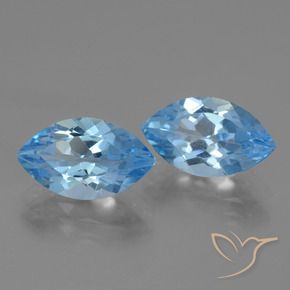 8.28 ct natürliche Swiss Blue Topas-Edelsteine, Marquise, VVS-VS
