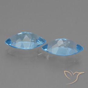 8.28 ct natürliche Swiss Blue Topas-Edelsteine, Marquise, VVS-VS