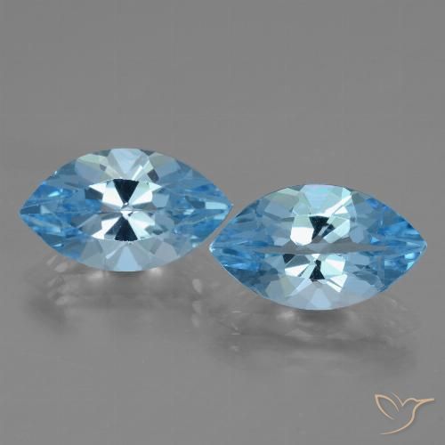 8.11ctw Natürlicher Swiss Blue Topas, Marquise, VVS