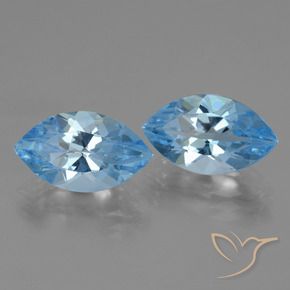 8.11 ct natürliche Swiss Blue Topas-Edelsteine, Marquise, VVS