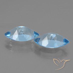 8.11 ct natürliche Swiss Blue Topas-Edelsteine, Marquise, VVS