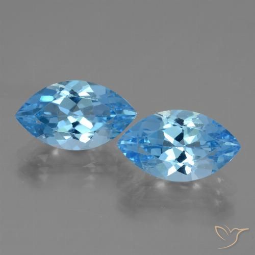 8.49ctw Natürlicher Swiss Blue Topas, Marquise, VVS