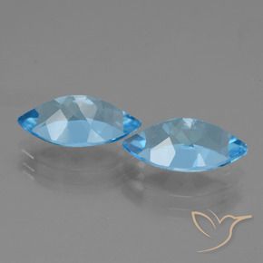 8.49 ct natürliche Swiss Blue Topas-Edelsteine, Marquise, VVS