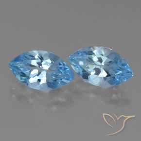 8.47 ct natürliche Swiss Blue Topas-Edelsteine, Marquise, VVS-VS