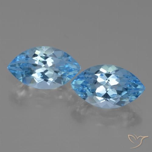 8.36ctw Natürlicher Swiss Blue Topas, Marquise, VVS