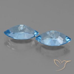 8.36 ct natürliche Swiss Blue Topas-Edelsteine, Marquise, VVS