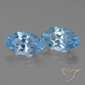 8.41 ct natürliche Swiss Blue Topas-Edelsteine, Marquise, VVS