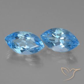 8.44 ct natürliche Swiss Blue Topas-Edelsteine, Marquise, VVS-VS