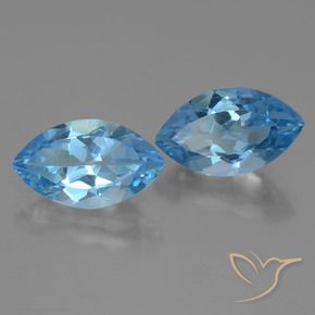 8.40 ct natürliche Swiss Blue Topas-Edelsteine, Marquise, VVS-VS