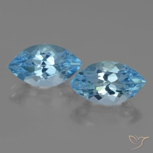 8.67ctw Natürlicher Himmerlblau Topas, Marquise, VVS-VS