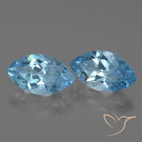 8.46 ct natürliche Swiss Blue Topas-Edelsteine, Marquise, VVS