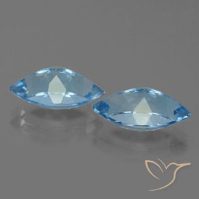 8.46 ct natürliche Swiss Blue Topas-Edelsteine, Marquise, VVS