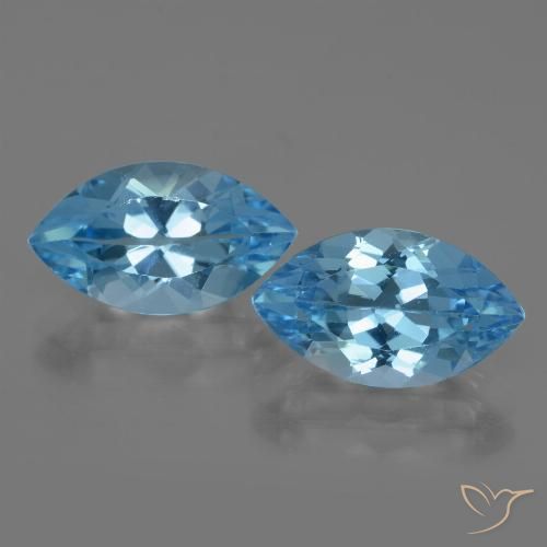 8.42ctw Natürlicher Swiss Blue Topas, Marquise, VVS-VS